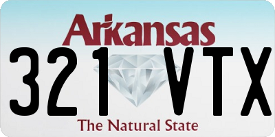 AR license plate 321VTX