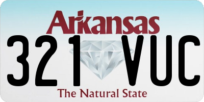 AR license plate 321VUC