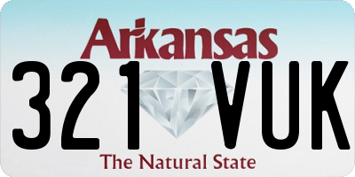 AR license plate 321VUK