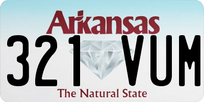AR license plate 321VUM