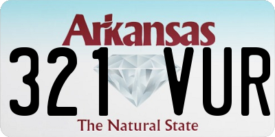 AR license plate 321VUR