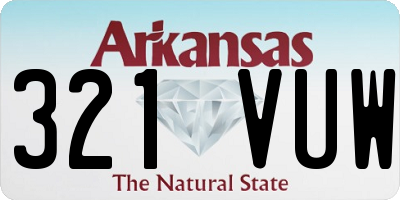 AR license plate 321VUW
