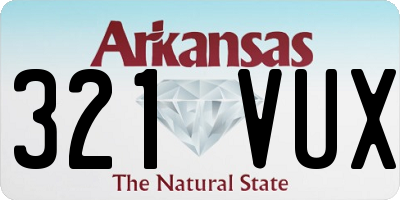 AR license plate 321VUX