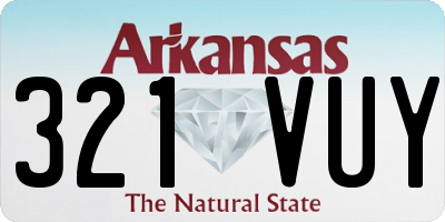 AR license plate 321VUY