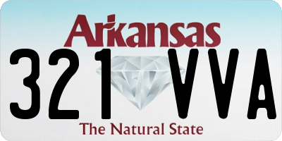 AR license plate 321VVA