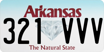 AR license plate 321VVV