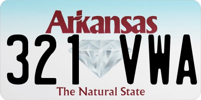 AR license plate 321VWA