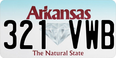 AR license plate 321VWB
