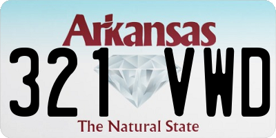AR license plate 321VWD