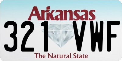 AR license plate 321VWF