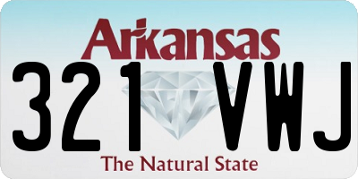 AR license plate 321VWJ