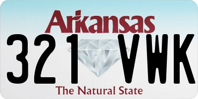 AR license plate 321VWK
