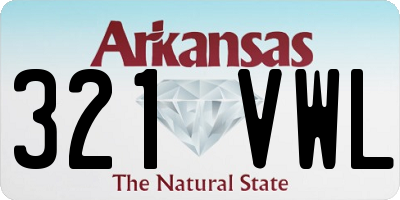 AR license plate 321VWL