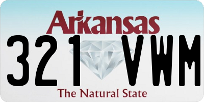 AR license plate 321VWM