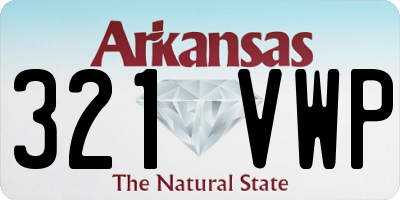AR license plate 321VWP