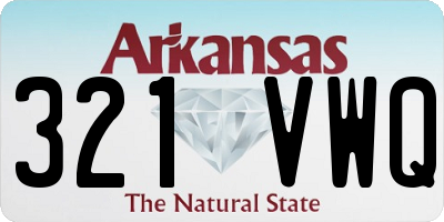 AR license plate 321VWQ