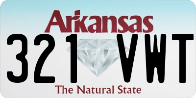 AR license plate 321VWT
