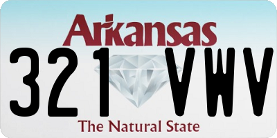 AR license plate 321VWV
