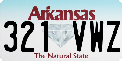 AR license plate 321VWZ