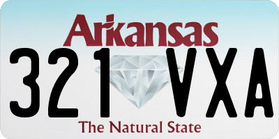 AR license plate 321VXA