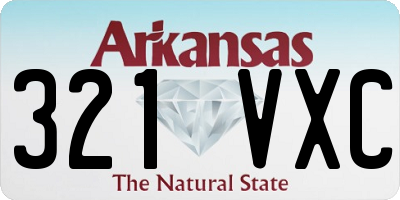 AR license plate 321VXC