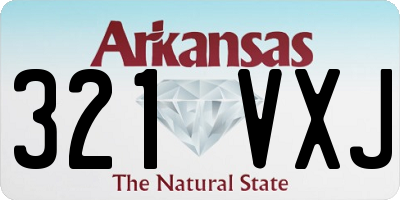 AR license plate 321VXJ