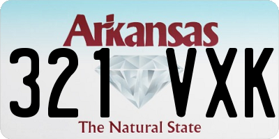 AR license plate 321VXK