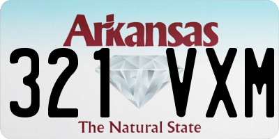 AR license plate 321VXM