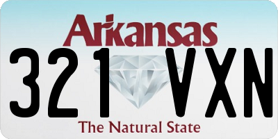 AR license plate 321VXN
