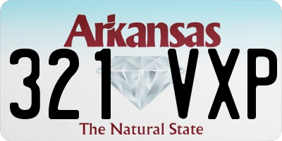 AR license plate 321VXP