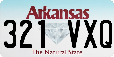 AR license plate 321VXQ