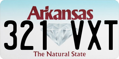 AR license plate 321VXT