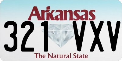 AR license plate 321VXV