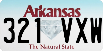 AR license plate 321VXW