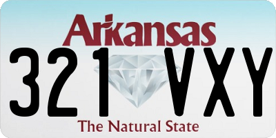AR license plate 321VXY