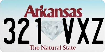 AR license plate 321VXZ