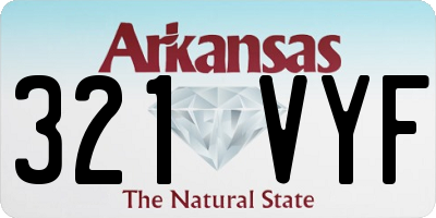AR license plate 321VYF