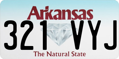 AR license plate 321VYJ