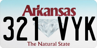 AR license plate 321VYK