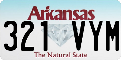 AR license plate 321VYM