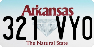 AR license plate 321VYO