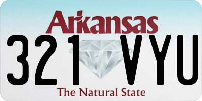 AR license plate 321VYU