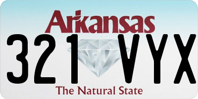AR license plate 321VYX