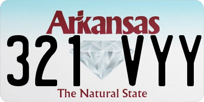 AR license plate 321VYY