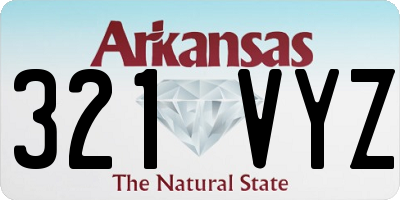 AR license plate 321VYZ