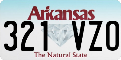 AR license plate 321VZO
