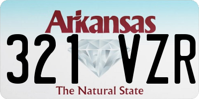 AR license plate 321VZR