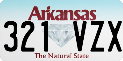 AR license plate 321VZX