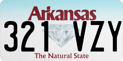 AR license plate 321VZY