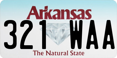 AR license plate 321WAA